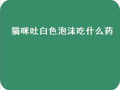 猫咪吐白色泡沫吃什么药（猫咪吐白色泡沫吃什么药很臭）