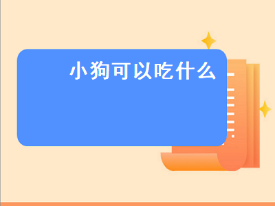 小狗可以吃什么（小狗可以吃什么水果）