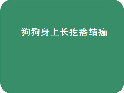 狗狗身上长疙瘩结痂（狗狗身上长疙瘩结痂用什么药）