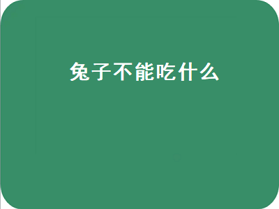 兔子不能吃什么（兔子不能吃什么蔬菜水果）