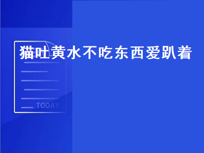 猫吐黄水不吃东西爱趴着（猫吐黄水不吃东西爱趴着精神不好）