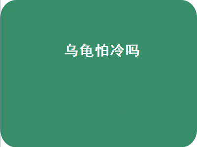 乌龟怕冷吗（乌龟怕冷吗冬天会冻死吗）