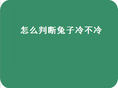 怎么判断兔子冷不冷（怎么判断兔子冷不冷了）