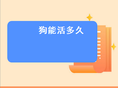 狗能活多久（狗能活多久年）