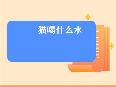 猫喝什么水（猫喝什么水比较好）