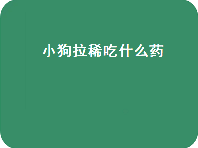 小狗拉稀吃什么药（二个月小狗拉稀吃什么药）