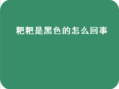 粑粑是黑色的怎么回事（拉的粑粑是黑色的怎么回事）