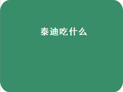 泰迪吃什么（泰迪吃什么牌子狗粮最好）