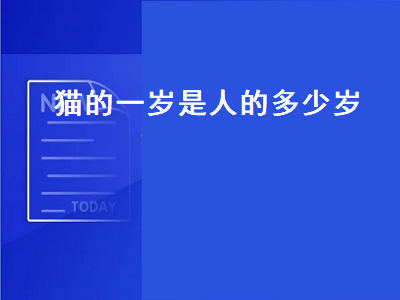 猫的一岁是人的多少岁（狗的一岁是人的多少岁）