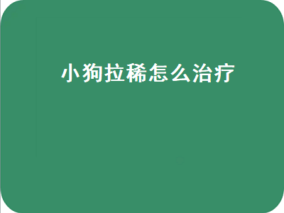 小狗拉稀怎么治疗（小狗拉稀怎么回事）