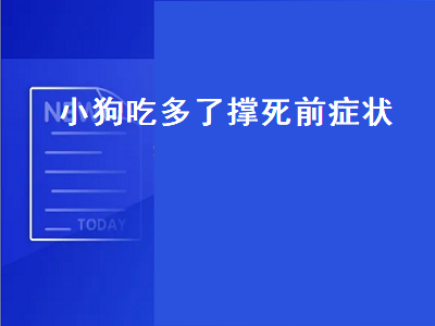 小狗吃多了撑死前症状（小狗吃多了撑死前症状,吐了拉了好吗）