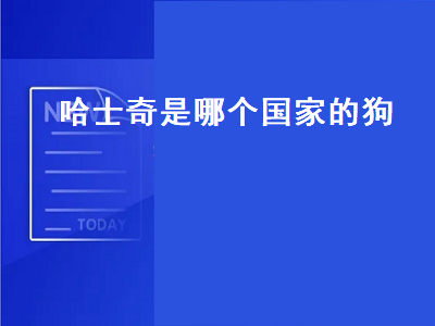 哈士奇是哪个国家的狗（哈士奇是哪个国家的狗狗）