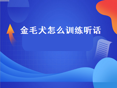 金毛犬怎么训练听话（金毛犬怎么训练听话视频教程）