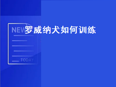 罗威纳犬如何训练（罗威纳犬如何训练视频）