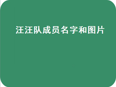 汪汪队成员名字和图片（汪汪队成员名字和图片大全）