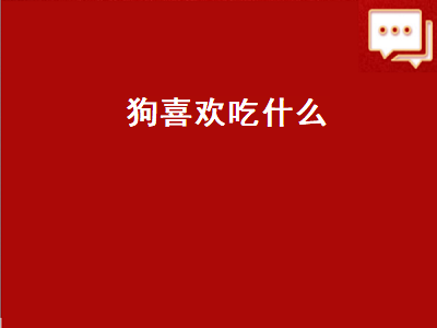 狗喜欢吃什么（狗喜欢吃什么食物）