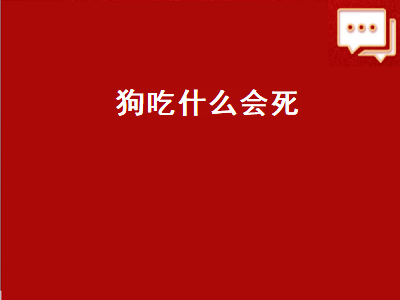 狗吃什么会死（狗吃什么会死得快）