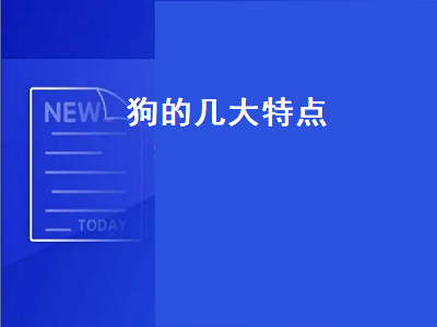 狗的几大特点（狗的几大特点是什么）