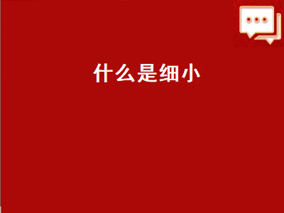 什么是细小（什么是细小病毒）