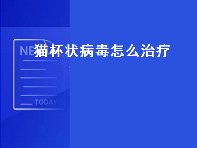 猫杯状病毒怎么治疗（猫杯状病毒怎么治疗根除）