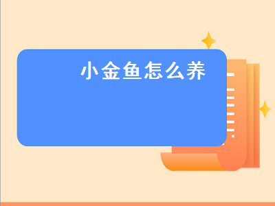 小金鱼怎么养（小金鱼怎么养才能活得长久）